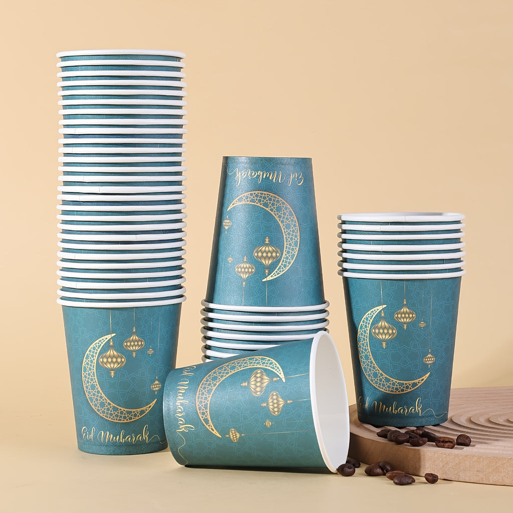 Groen-Goud Ramadan Wegwerpbekers 10/20/40/60
