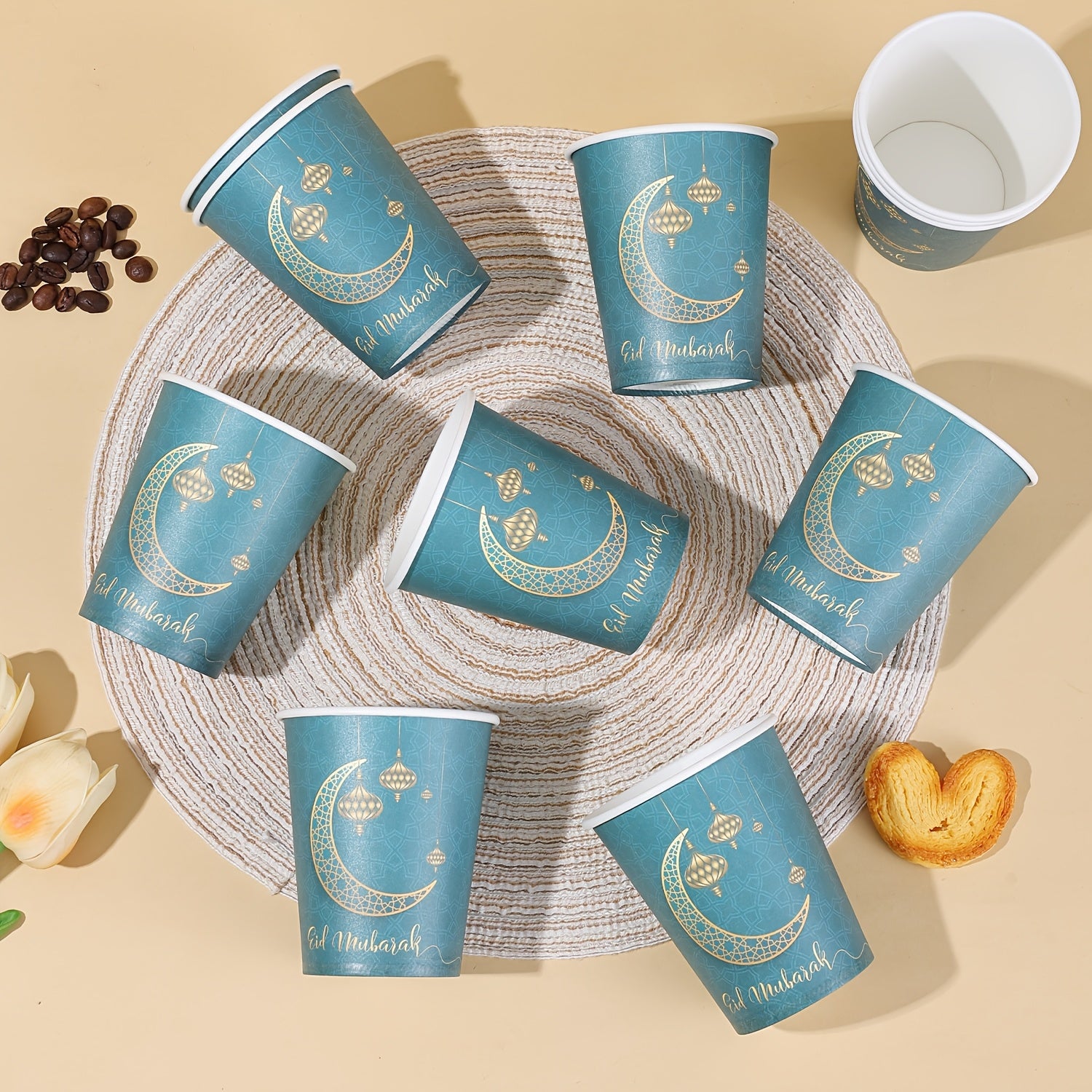 Groen-Goud Ramadan Wegwerpbekers 10/20/40/60