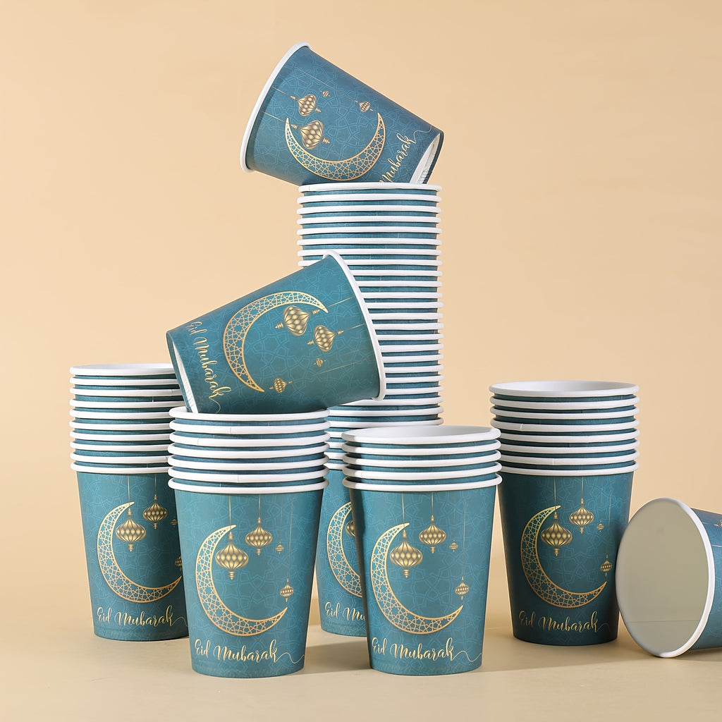 Groen-Goud Ramadan Wegwerpbekers 10/20/40/60