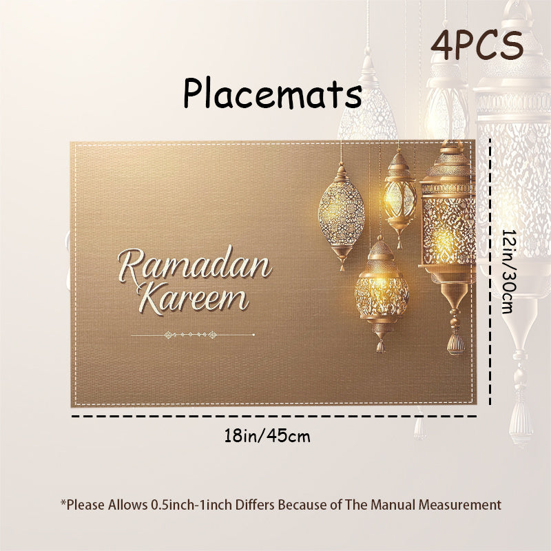 Gouden Ramadan Placemats 2/4/6