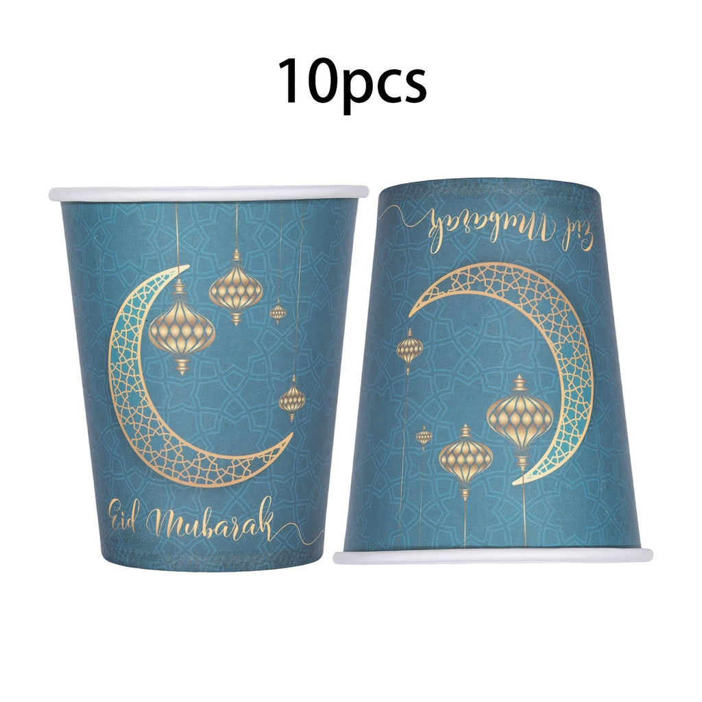Groen-Goud Ramadan Wegwerpbekers 10/20/40/60