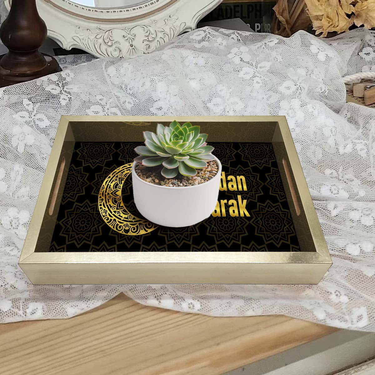 Arabisch Houten Serveerplank Eid Sfeer