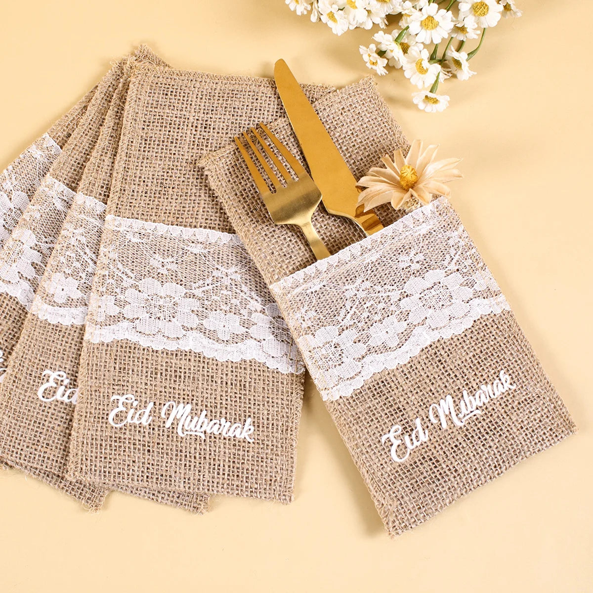 Jute Bestek Pouch 5 st