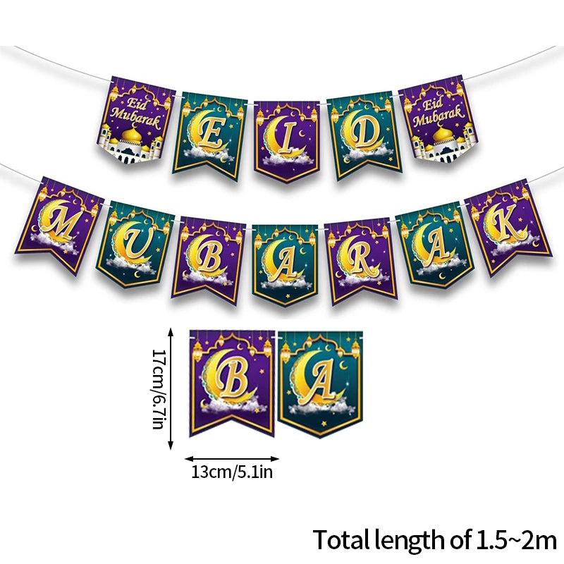 Eid Mubarak Wandbanner Set