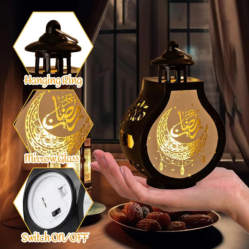 LED Lantaarn 2026 – Zwart/Goud