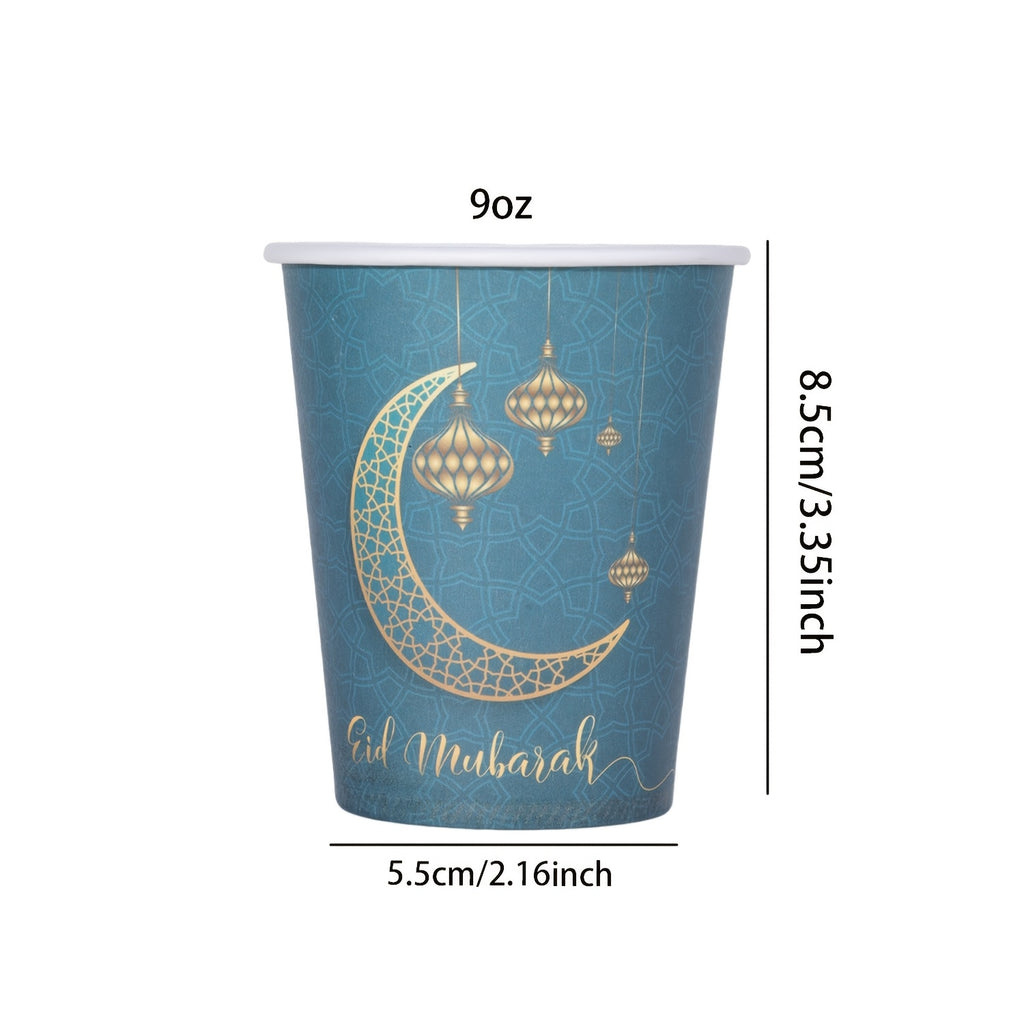 Groen-Goud Ramadan Wegwerpbekers 10/20/40/60